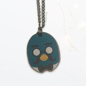 Animal Crossing Brewster Character Wood Wooden Necklace